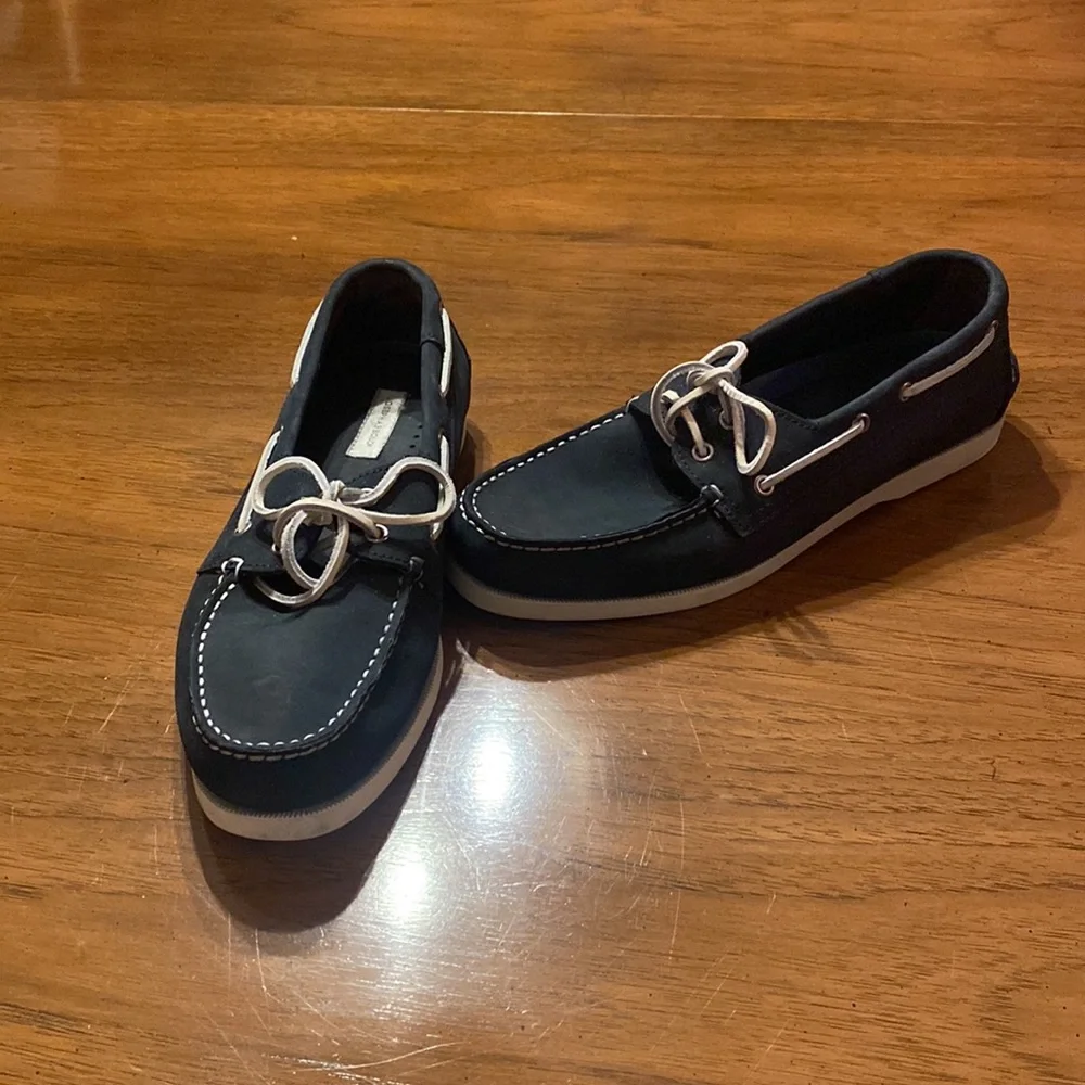Joseph Abboud. Boat shoes. Navy blue and white. Size 11.